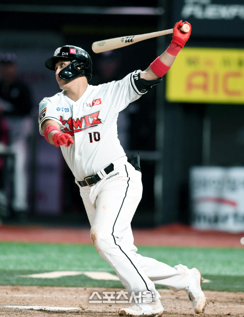 [포토] 황재균 '왜 이렇게 뜨는거야'