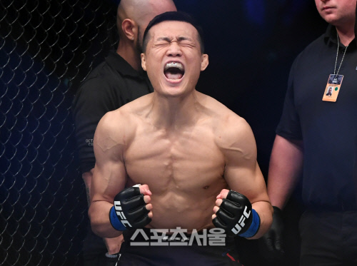 환호하는 정찬성