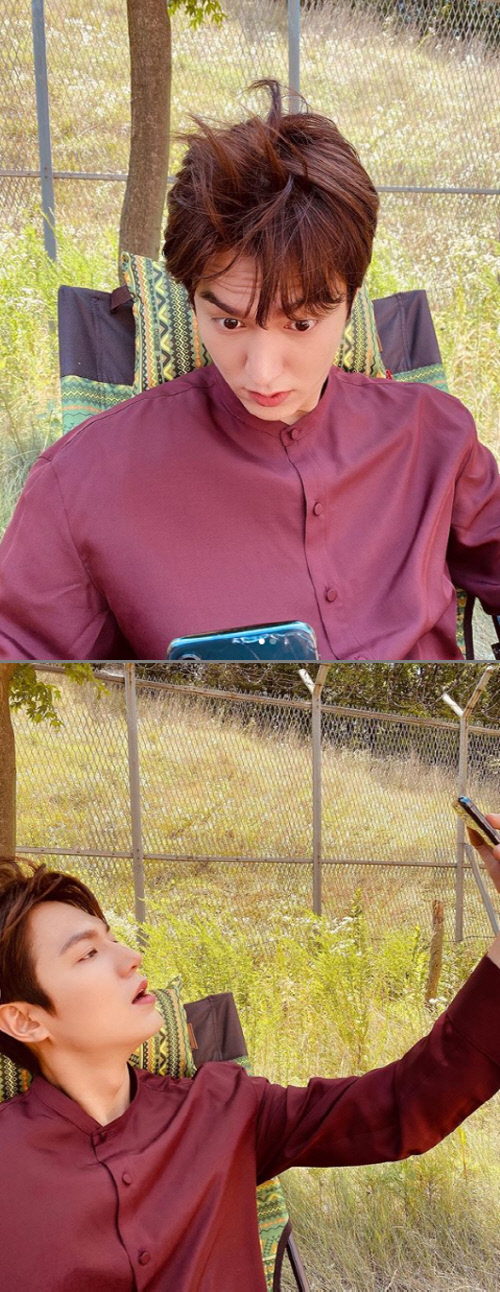 '잘생김 과다' 이민호, 엽기 표정에도 미모가 죽지 않아[★SNS]