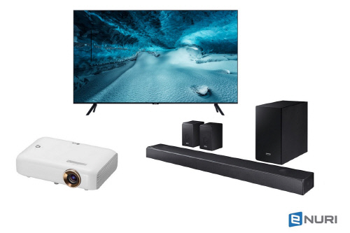 에누리 가격비교 "집콕인파 늘면서 홈시어터 상품 인기"