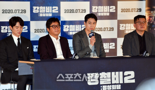 [SS현장]"정파성 아닌 소명"…정우성X양우석 감독 '강철비2', 더 크고 리얼해졌다(종합)