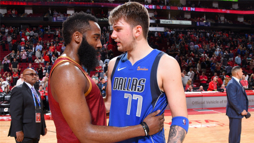 하든과 돈치치_사진 출처 NBA 공식 홈페이지