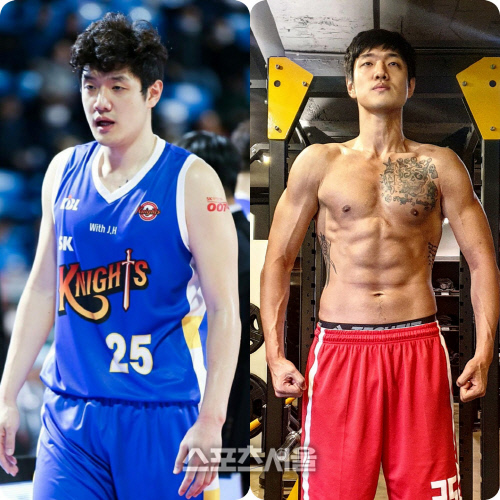 웨이트로 19kg을 감량한 SK 나이츠 장문호, 미켈란젤로의 다비드를 능가하는 몸짱으로 변신해