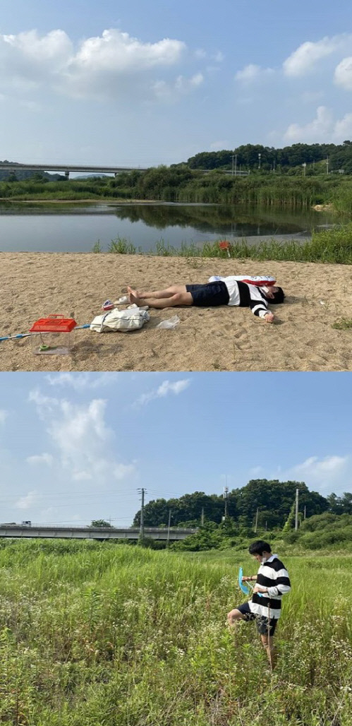 기안84 홀로 모래밭에 누워 월요병 호소…"월요일 시작. 외롭다"[★SNS]