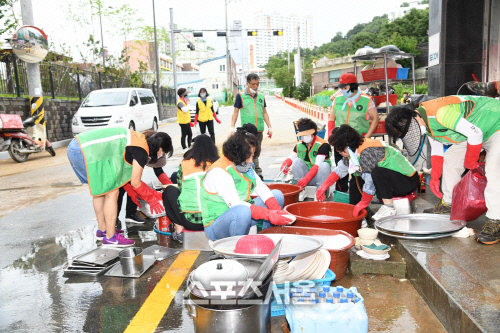 광주광역시 남구, 폭우 침수 피해 복구 작업 ‘총력’