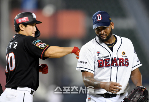 [포토] 황재균 '살살 좀 던져'