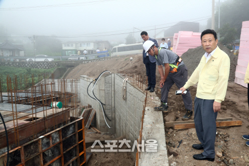 장정민 옹진군수, 폭우피해 복구 및 청정옹진 사수 현장 점검