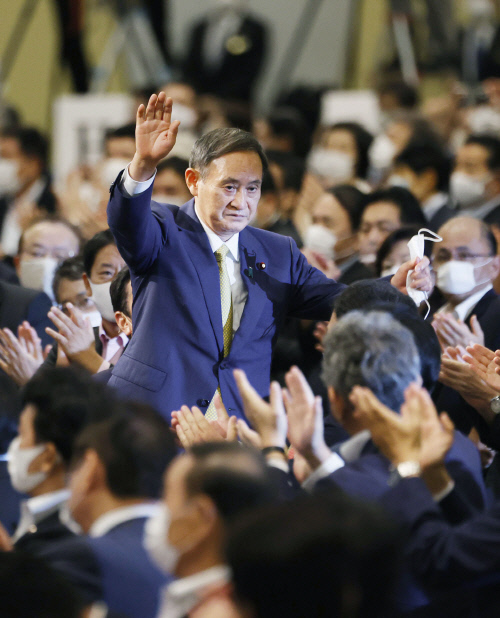 \'아베 계승\' 스가 일본 자민당 총재 당선