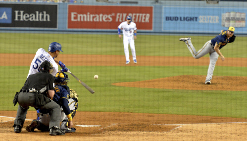 Brewers Dodgers Baseball