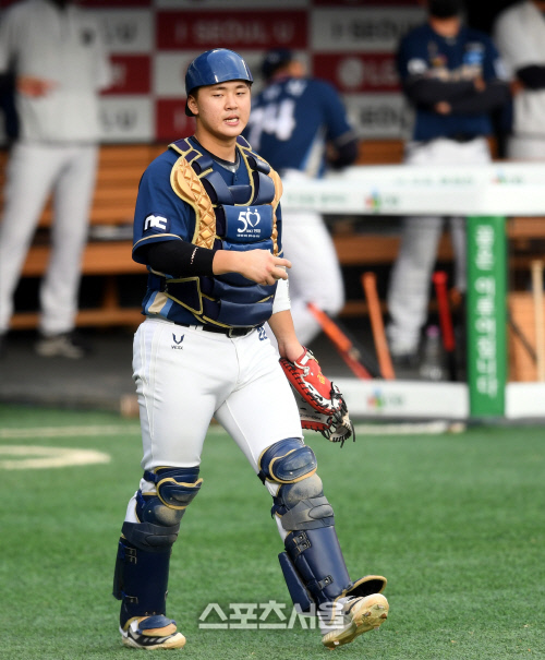 [포토] 김형준 '어이없게 점수를 내주고 말았어'