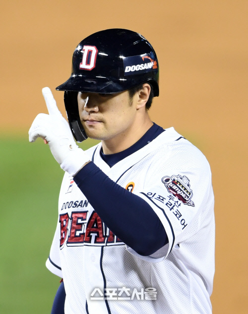 '10월 타율 0.400' 오재일 살아나니 두산도 순위 상승