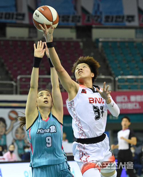 [포토] BNK썸 진안, 과감한 레이업!