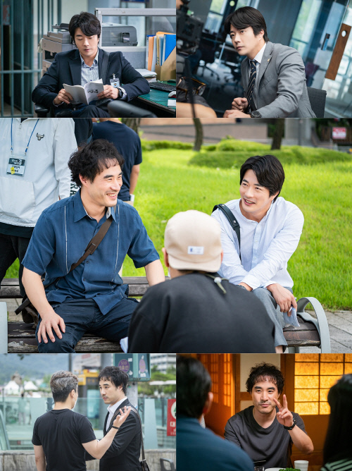 권상우·배성우 주연 '날아라 개천용' 촬영 현장 비하인드 스틸컷 공개