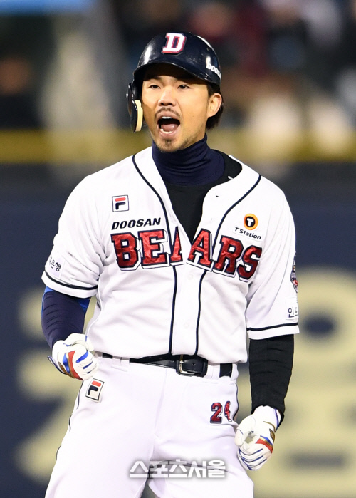 [포토]포효하는 두산 오재원