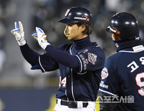 [포토] 두산 오재원, PO 가자!