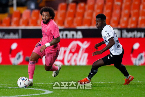 레알 마드리드의 왼쪽풀백 마르셀루