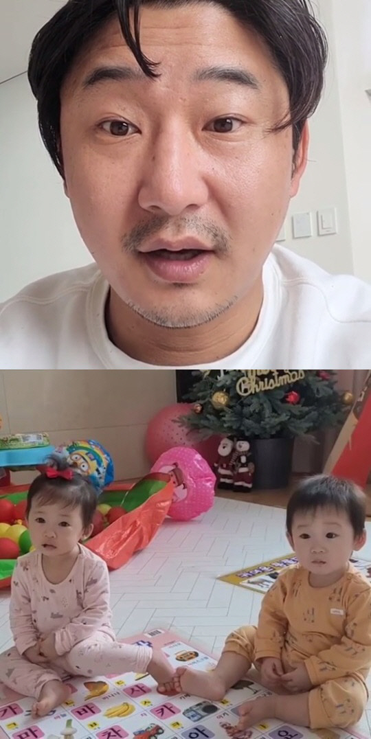 이천수, 주율·태강 쌍둥이 쌍커풀에 격한 환호 "쌍커풀!"[★SNS]