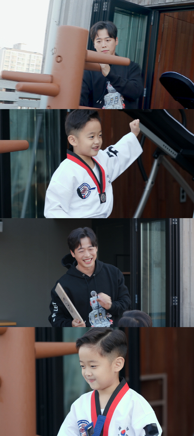 '편스토랑' 우슈 김재원X태권 이준이, 거푸집 무술 父子 "아뵤!"