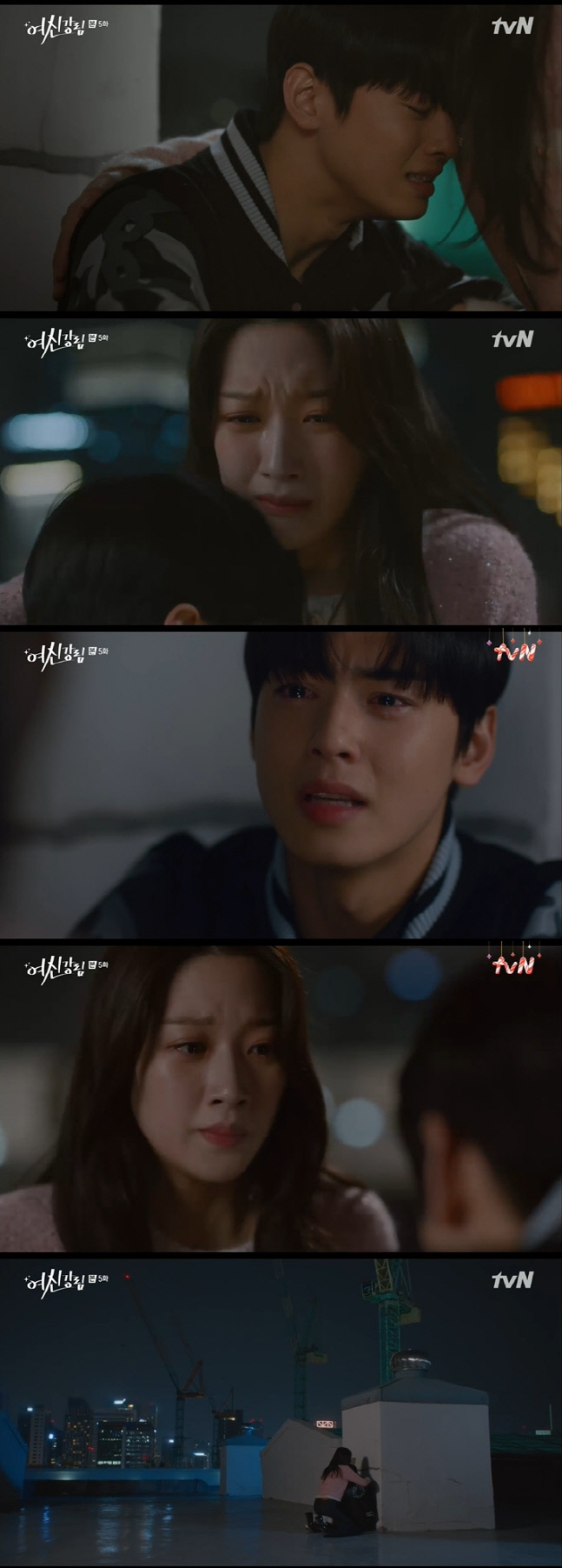 '여신강림' 문가영, 죽은 친구에 오열하는 차은우와 포옹 위로(종합)