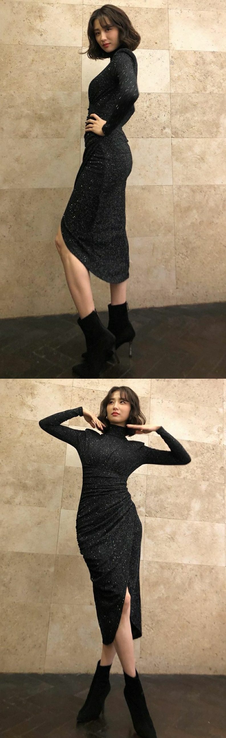 '류수영♥' 박하선, 예쁨이 한가득...밀착 드레스 완벽 소화[★SNS]