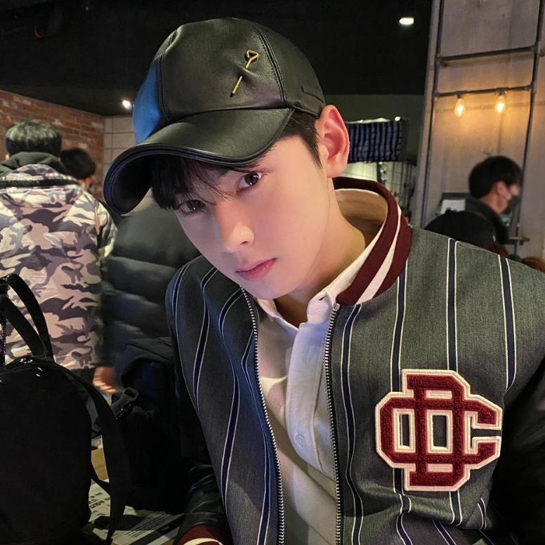 '남신강림' 차은우, 모자도 가릴 수 없는 훈훈한 비주얼[★SNS]