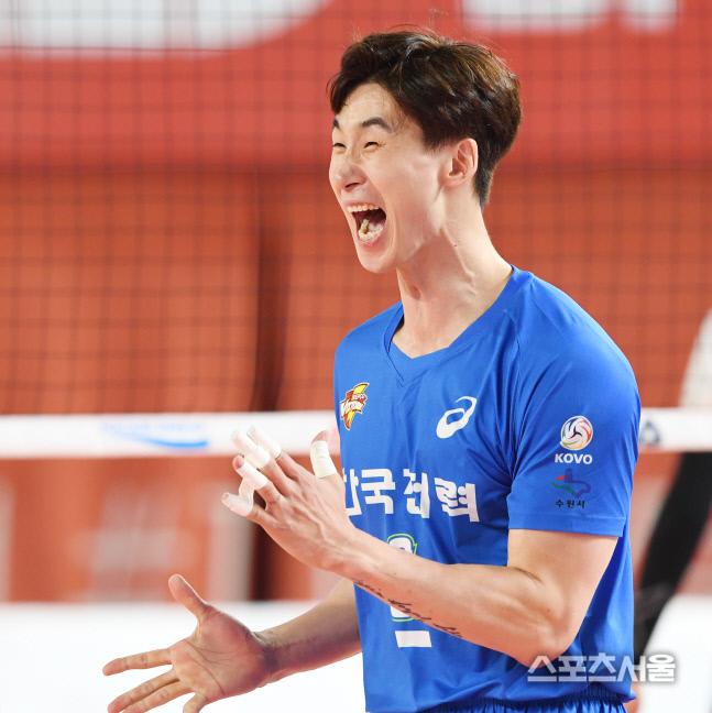 [포토] 한국전력 박철우, 너무 짜릿해~