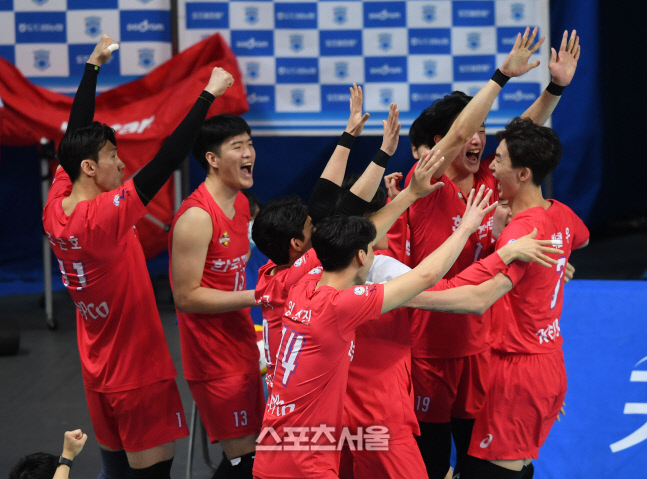 [포토] 박철우 '오늘만 같아라'