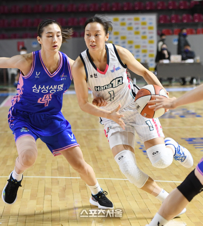 [포토]돌파 성공하는 하나원큐 신지현