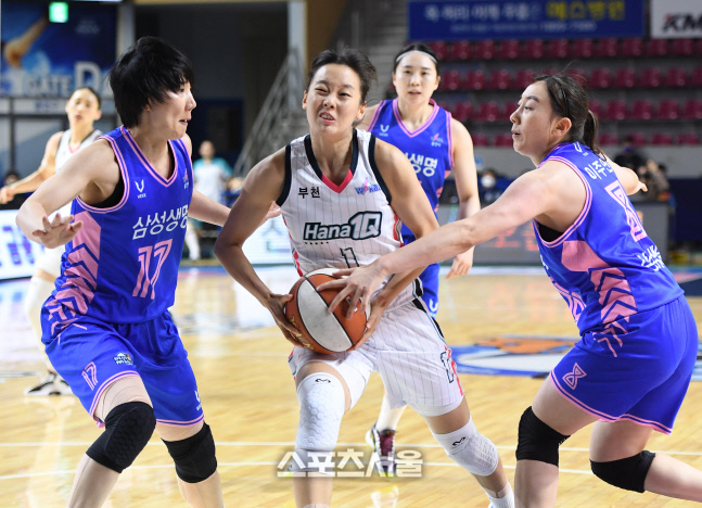 [포토]하나원큐 신지현, 또 뚫는다!