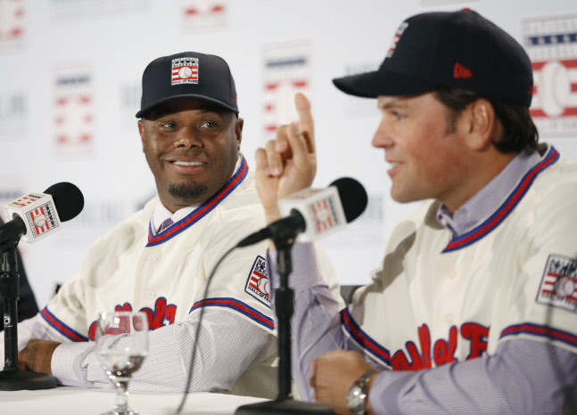 그리피Jr와 피아자, MLB \'명예의 전... <YONHAP NO-0346 번역> (AP)