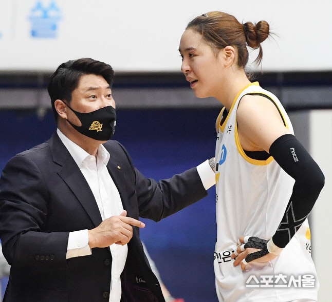 [포토] KB 안덕수 감독, 지수야...조금만 더...