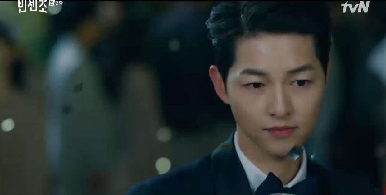 '빈센조' 송중기, 인싸력으로 철거파티 반전, 전여빈과 달달 눈맞춤[종합]