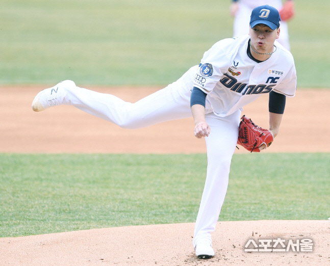 [포토] NC 송명기, 실전 같은 느낌으로!