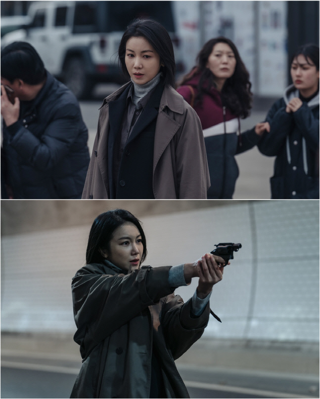 '다크홀' 김옥빈, 광수대 형사 아우라 첫스틸 공개