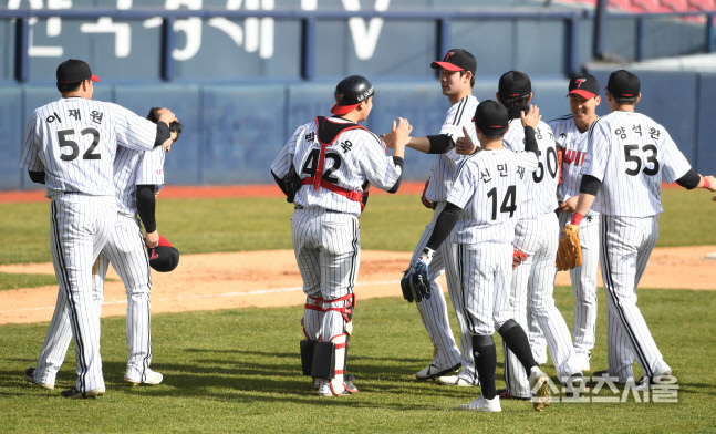 [포토]두산과의 연습경기 4-0으로 승리한 LG