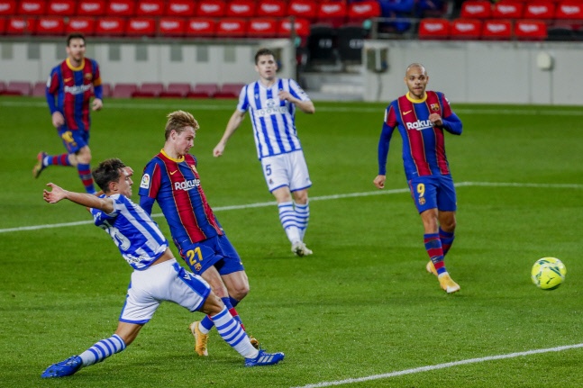 프렝키 더 용의 득점장면