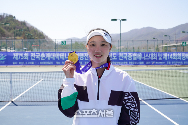 이은혜 동생 이은지, 대학테니스 여자 최강...남자는 최재성 우승