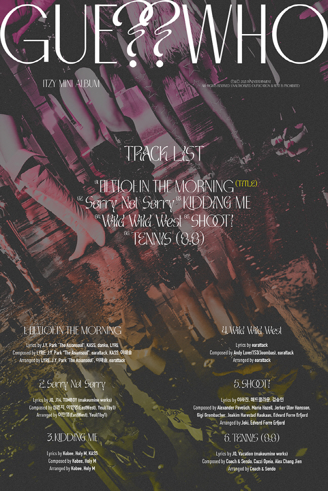 ITZY, 컴백 타이틀곡은 '마피아 인 더 모닝'…박진영 작사·작곡