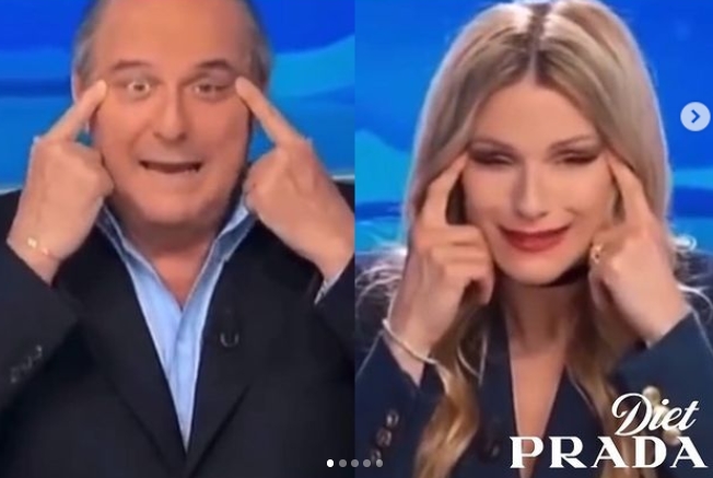 이탈리아 방송인들, 진행 중 눈찢기...동양인 인종차별 논란