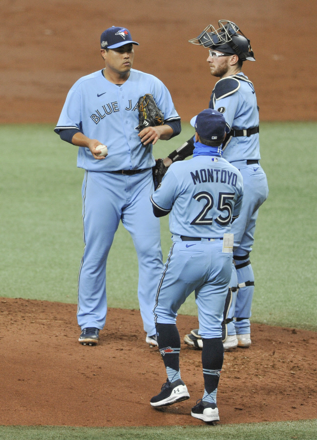 MLBBLUEJAYSRAYS<YONHAPNO-1838>(UPI)