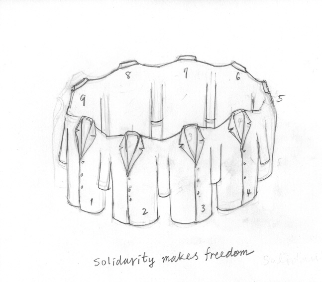 안규철_Solidarity makes Freedom II 드로잉_2021