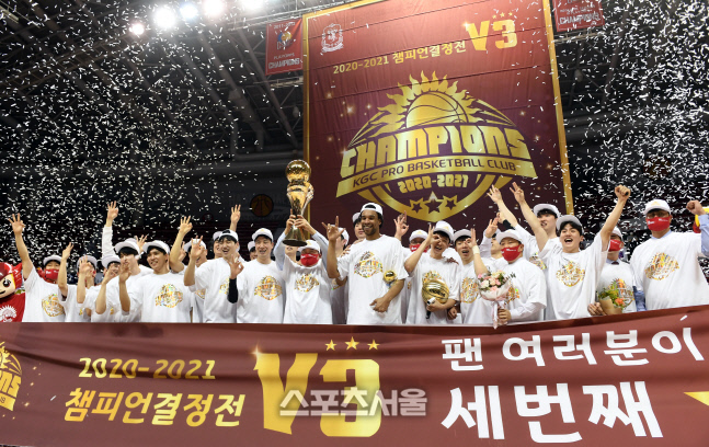 [포토] KGC \'세 번째 우승\'