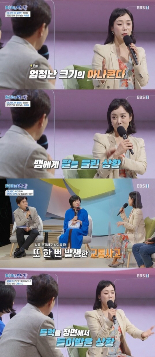 '파란만장' 정정아가 밝힌 아나콘다 사건 비화 "7일 안에 3번 죽을 뻔"