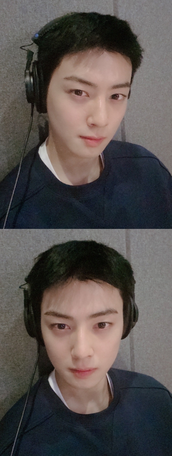 "저 어때요?" 차은우, 확 바뀐 머리스타일[★SNS]