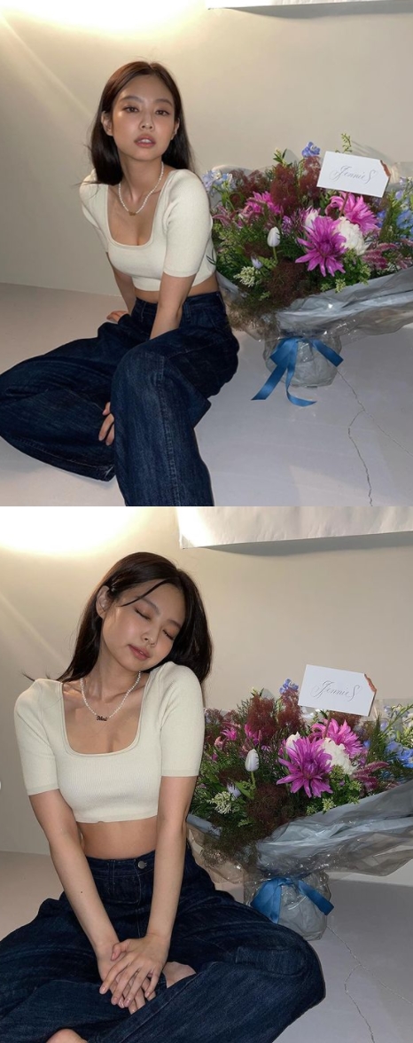 블랙핑크 제니, 크롭티로 뽐낸 워너비 몸매[★SNS]