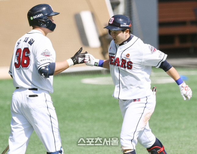 [포토] 두산 최주환-오재일, 타격감 올리고~
