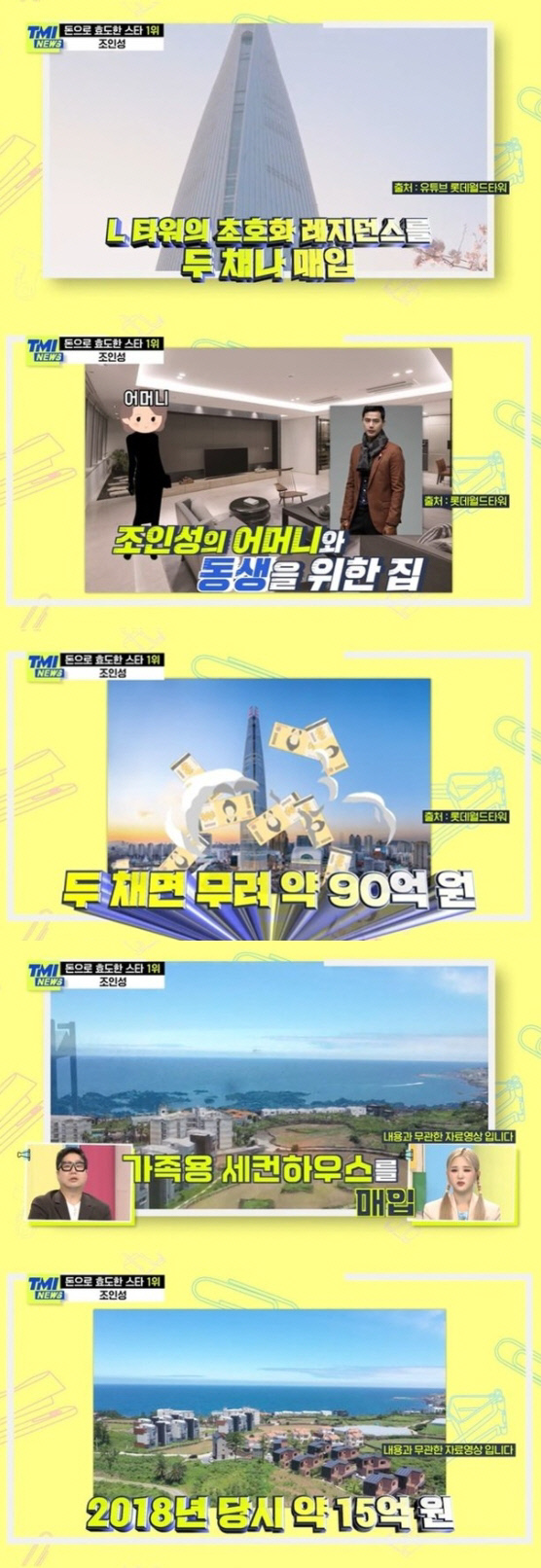 'TMI뉴스' 효도 위해 아파트 2채 90억원 매입한 조인성, 돈으로 효도한 스타 1위