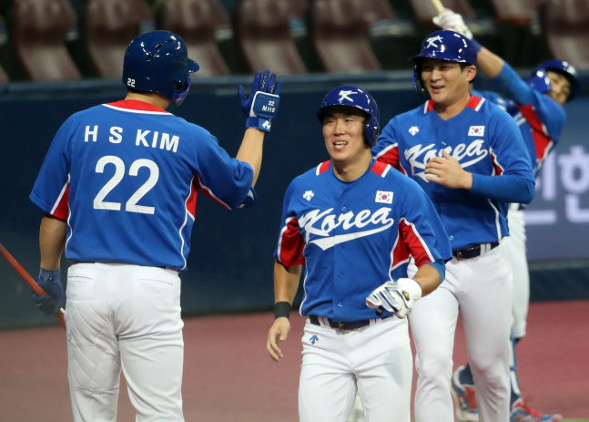 [올림픽] 야구 대표팀 \'좋았어!\'