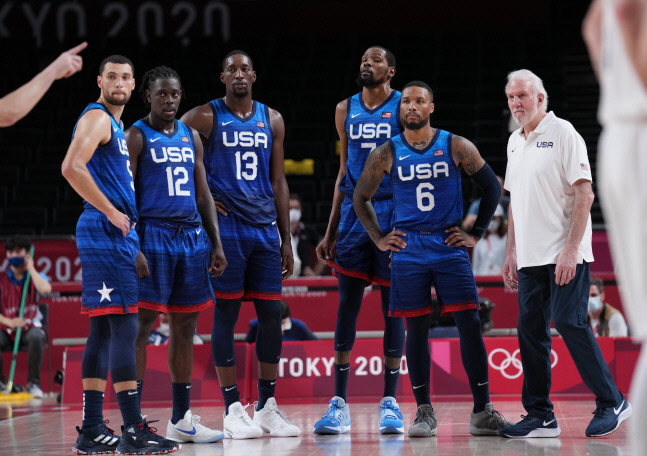 (TOKYO2020)JAPAN-TOKYO-OLY-BASKETBALL-MEN\'S-US VS FRANCE