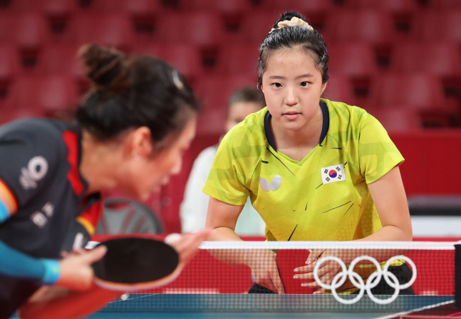 [올림픽] 신유빈의 리시브